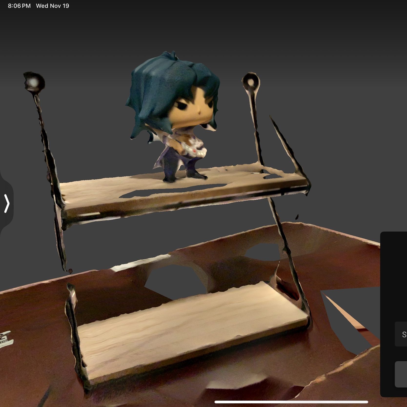 The final result of the shelf scan made the final scan looking burnt and somewhat crunchy.