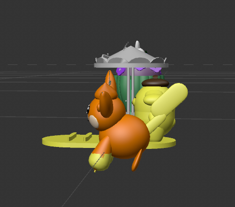 Side view of all my models. Again, I wanted to capture the sizes and shapes of my models