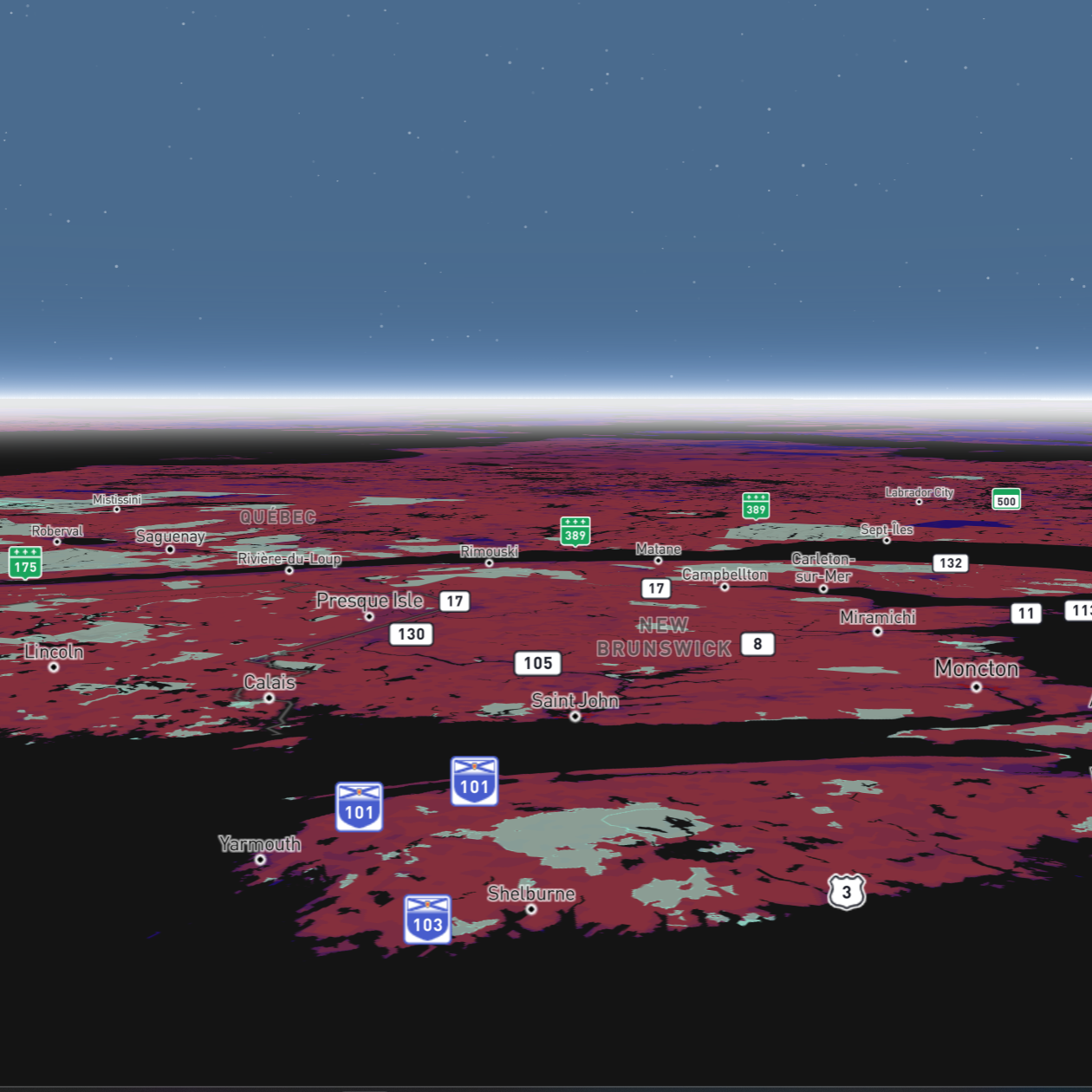 found out that you can rotate the plane to look similar to the view you wouold receive
                                                                                        to those maps on a plane when traveling from place to place. looking at it from that angle felt very nostalgic for me.
                                                                                        It provided a unique perspective of the landmass and it was a new perspective, quite literally for me to look at.