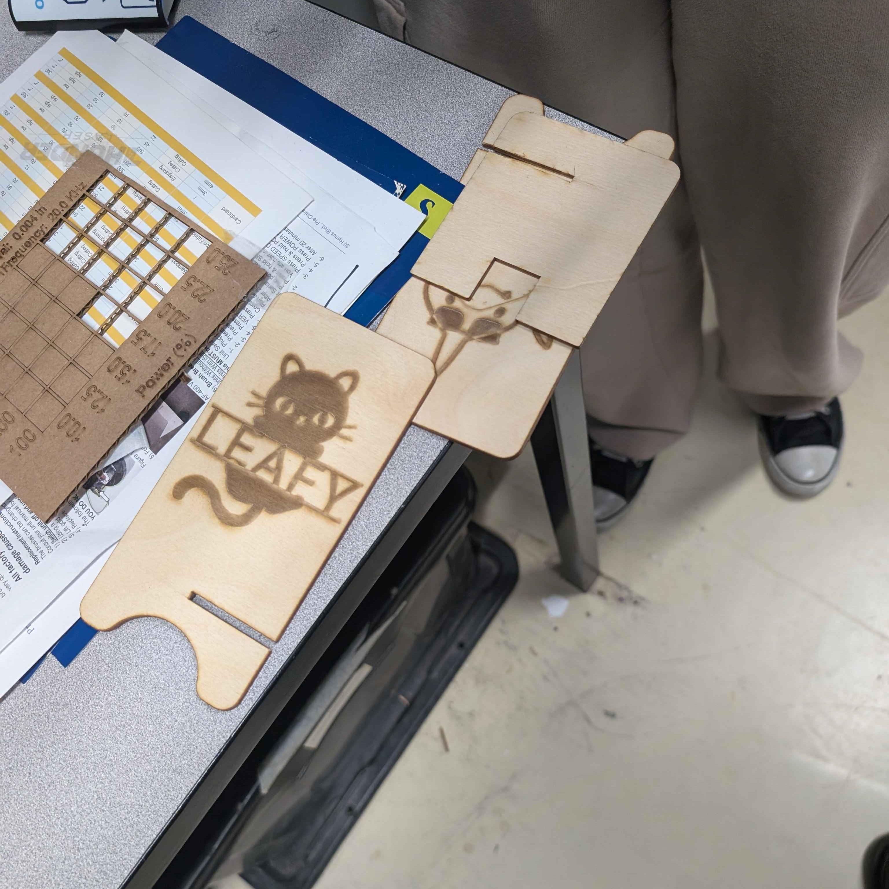 Looking again, at the examples that were created by my friends, a lot of them only used one setting for the laser cutter. They all came out well and I'm thankful for the student who took the time to help us understand the process.