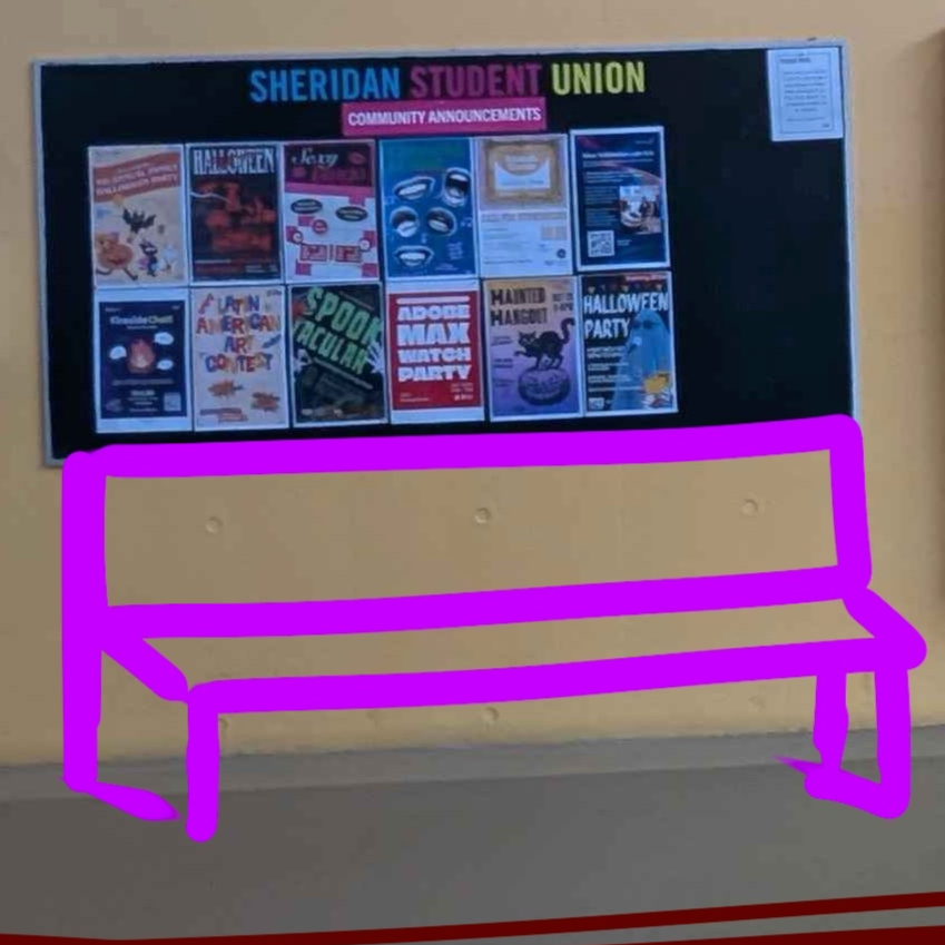 Having somewhere to sit is a nice option, 
                 this is also something found in other locations of the campus. 
                 There's a lot of open space and there is potential to have something to fill up that space without 
                 compromising where students will walk as it's not in the middle of their path.