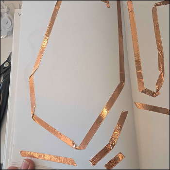 Path testing with the copper tape.