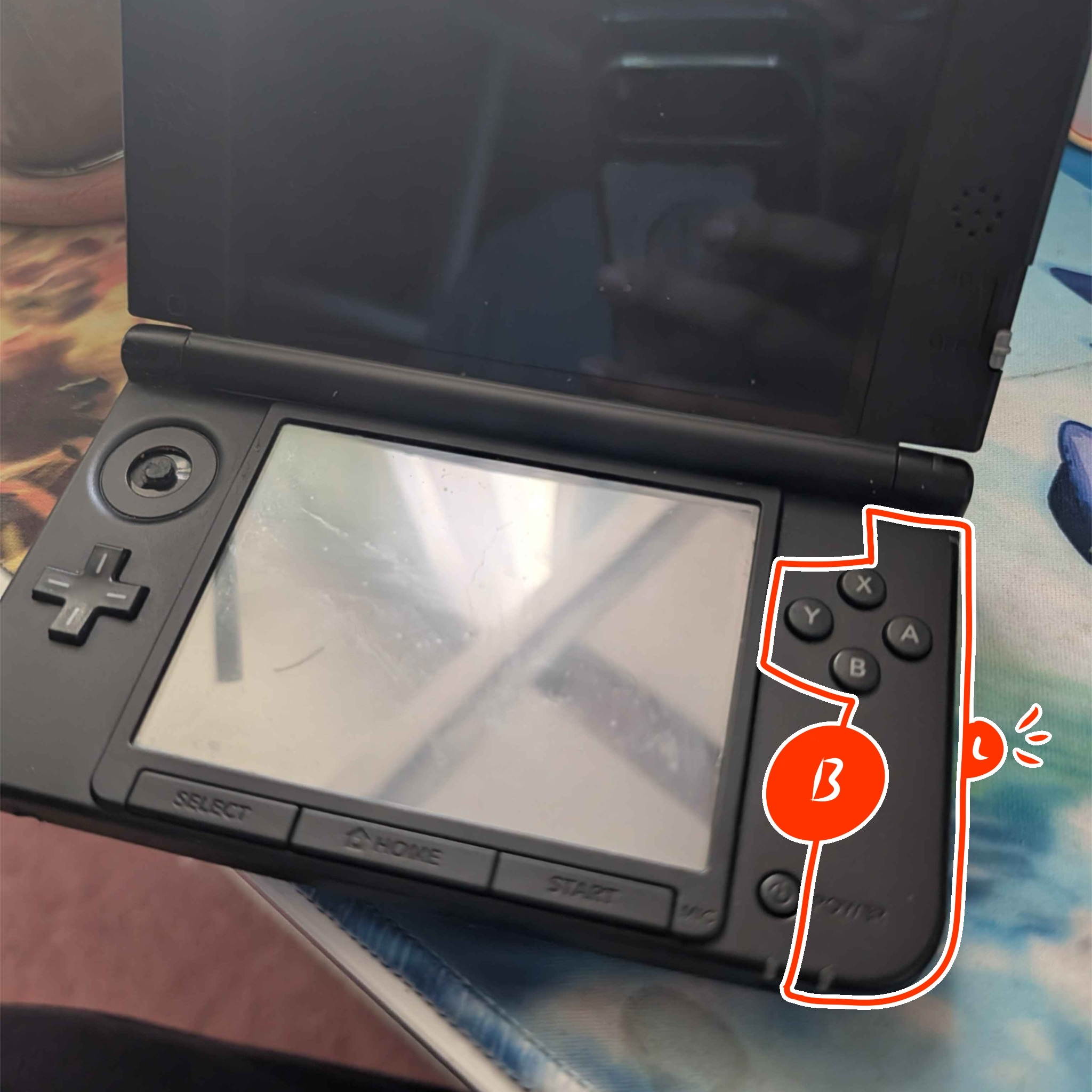 I thought a brighter light that would trigger when the battery from the higher part of the screen interacts with the circut.I wanted it to not only light up but play a noise when it's closed. I used to hide my original DS underneath my pillow from my parents during times when I was supposed to sleep. This would serve as something that would make a loud noise when it's closed. A silly idea really, but it would help parents or older figures see that the younger ones aren't sleeping as they were told.