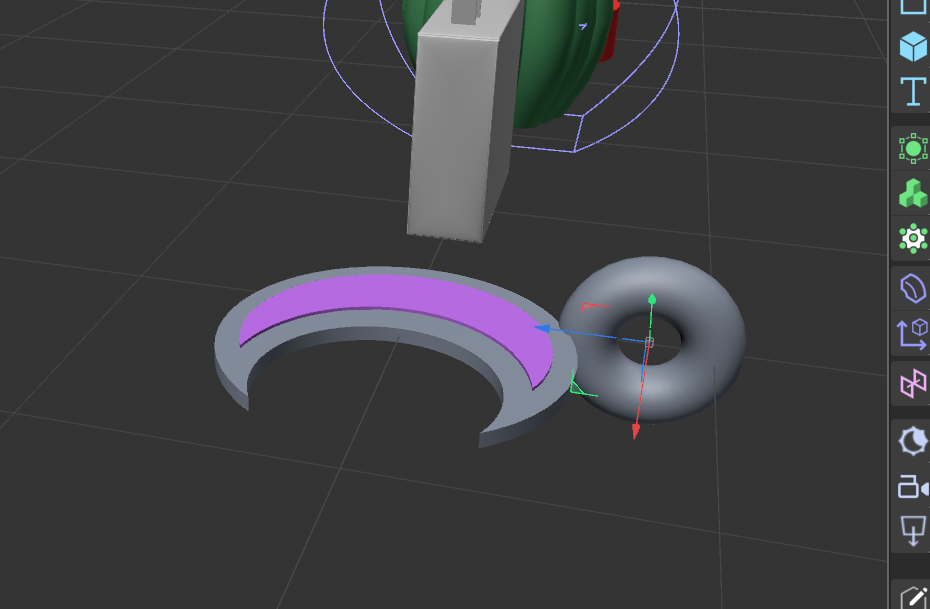 I was trying to replicate the clasp of the pendant. I used a cylinder being maswked by the boole tool until I decided to go against it and use a torus.